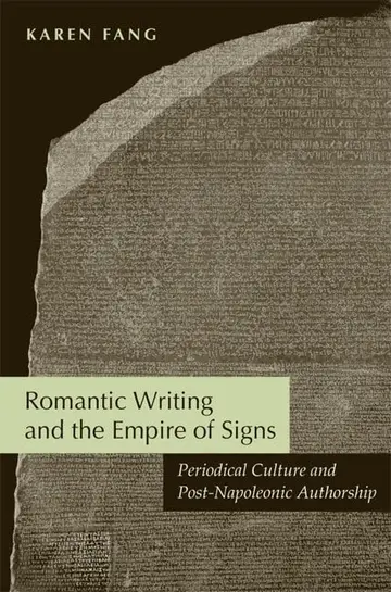 Cover of Romantic Writing and the Empire of Signs