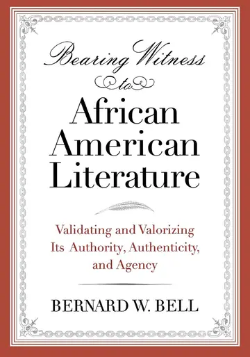 Cover of Bearing Witness to African American Literature
