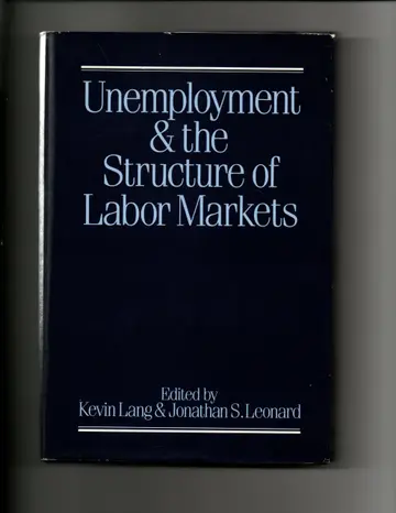 Cover of Unemployment and the Structure of Labor Markets