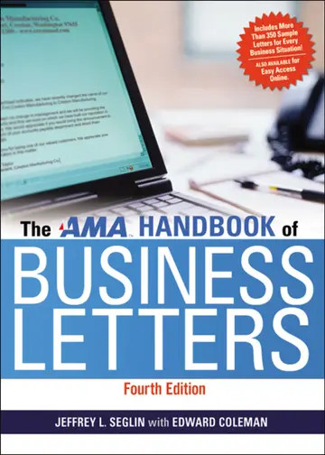 Cover of The AMA Handbook of Business Letters