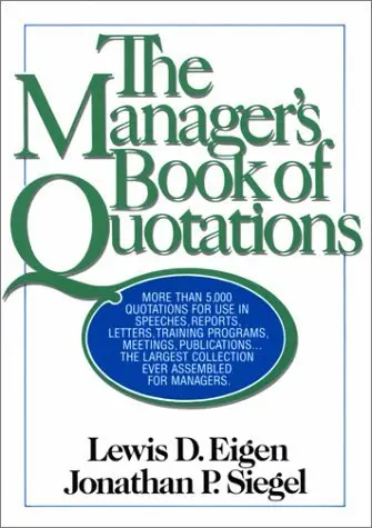 Cover of Manager's Book of Quotations