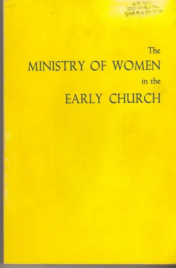 Cover of The ministry of women in the early church