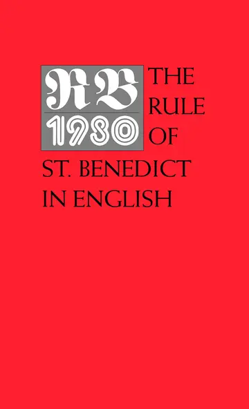 Cover of The Rule of St. Benedict in English