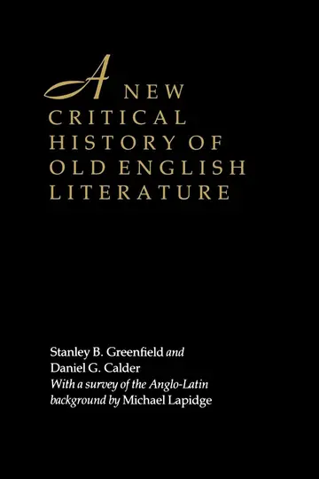 Cover of A New Critical History of Old English Literature