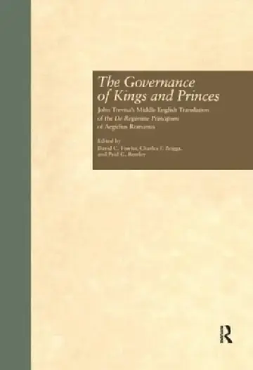Cover of The Governance of Kings and Princes