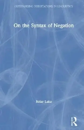 Cover of On the Syntax of Negation