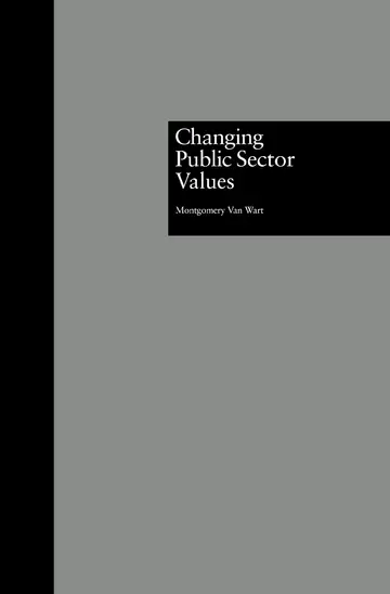 Cover of Changing Public Sector Values