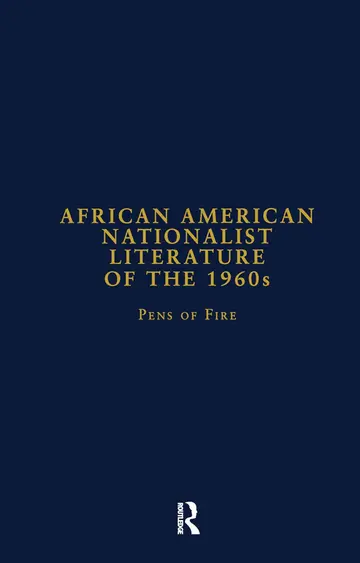 Cover of African American Nationalist Literature of the 1960s