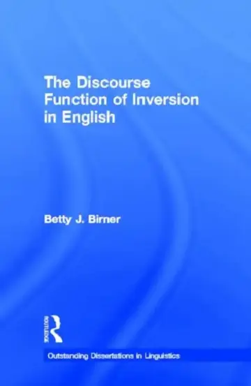 Cover of The Discourse Function of Inversion in English