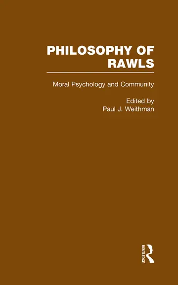 Cover of Moral Psychology and Community