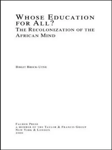 Cover of Whose Education for All?