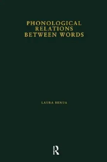 Cover of Phonological Relations Between Words