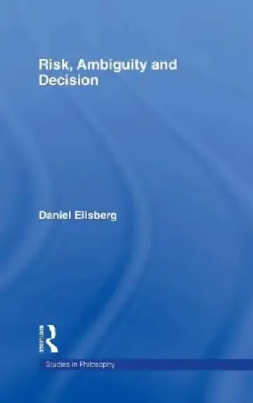 Cover of Risk, Ambiguity and Decision