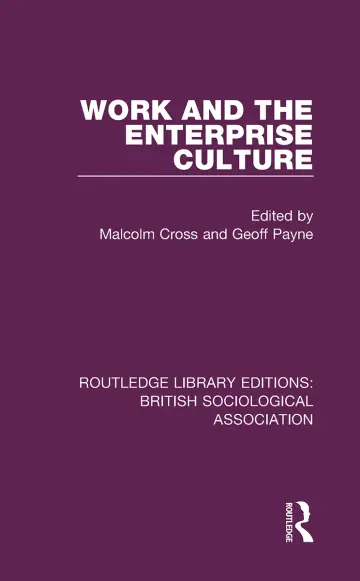Cover of Work and the Enterprise Culture