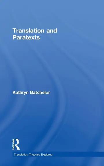 Cover of Translation and Paratexts