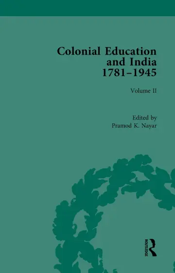 Cover of Colonial Education and India 1781-1945