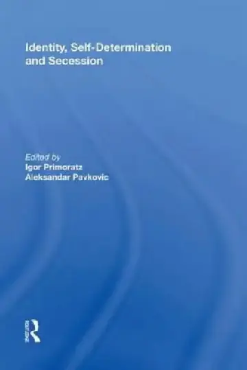 Cover of Identity, Self-Determination and Secession