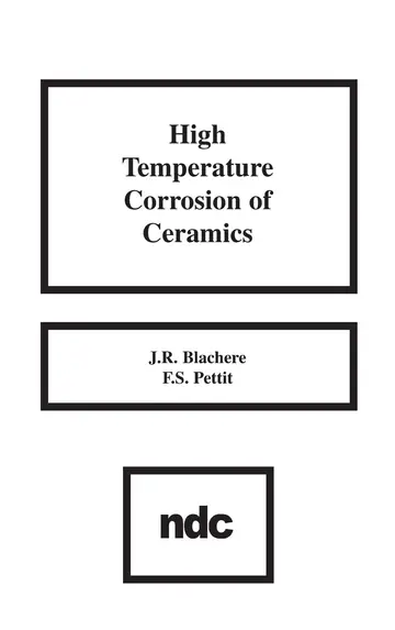 Cover of High Temperature Corrosion of Ceramics
