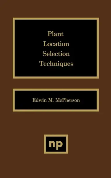 Cover of Plant Location Selection Techniques