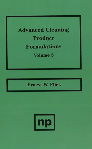 Cover of Advanced Cleaning Product Formulations