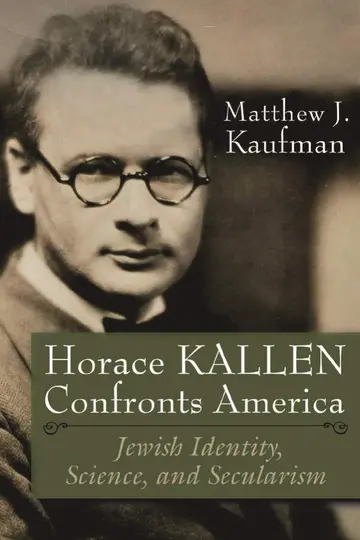 Cover of Horace Kallen Confronts America