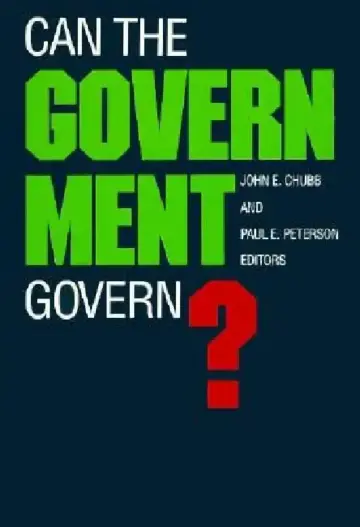 Cover of Can the Government Govern?