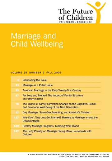 Cover of The Future of Children