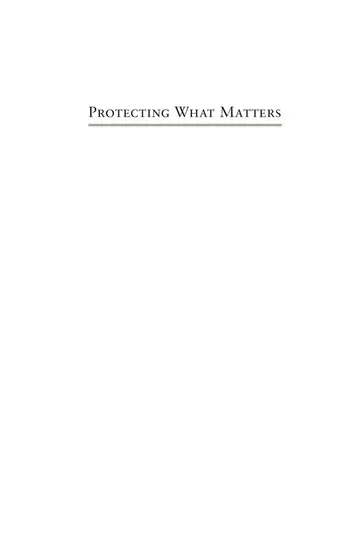 Cover of Protecting What Matters