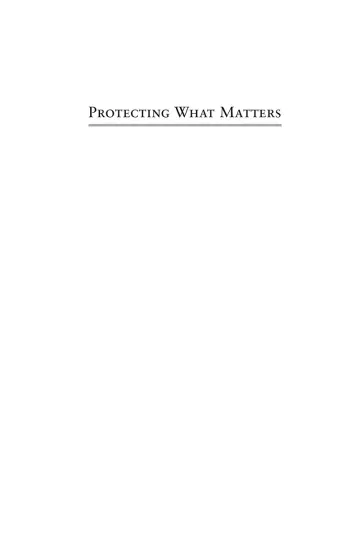 Cover of Protecting What Matters