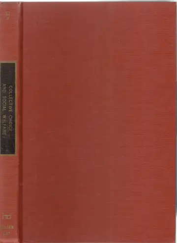 Cover of Collective choice and social welfare
