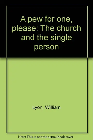 Cover of A pew for one, please