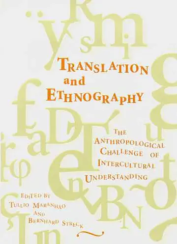 Cover of Translation and Ethnography