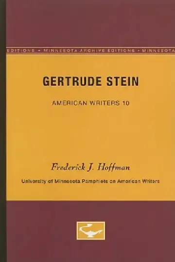 Cover of Gertrude Stein - American Writers 10