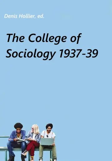 Cover of The College of Sociology, 1937-39