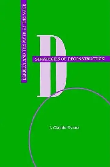 Cover of Strategies of Deconstruction