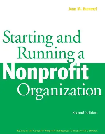 Cover of Starting and Running a Nonprofit Organization