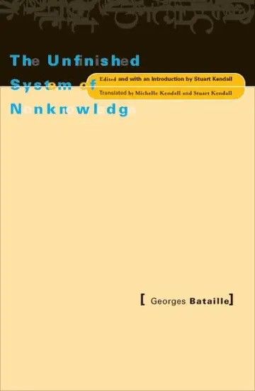 Cover of The Unfinished System of Nonknowledge