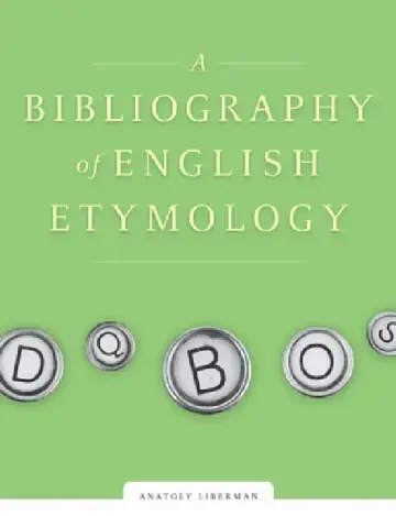 Cover of A Bibliography of English Etymology