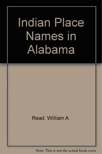 Cover of Indian Place Names in Alabama