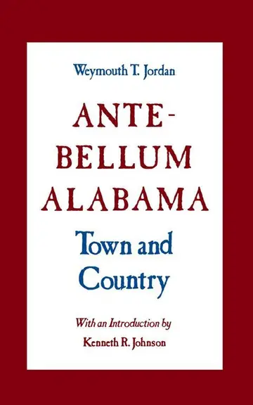 Cover of Ante-Bellum Alabama