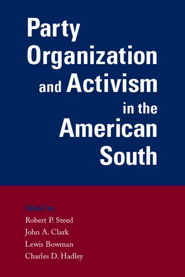 Cover of Party Organization and Activism in the American South