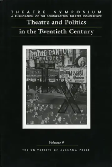 Cover of Theatre Symposium, Vol. 9