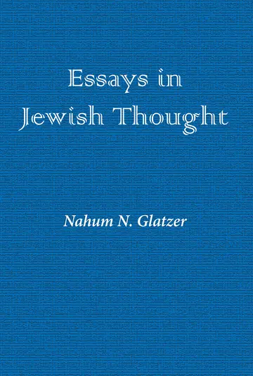 Cover of Essays in Jewish Thought