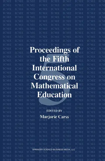 Cover of Proceedings of the Fifth International Congress on Mathematical Education