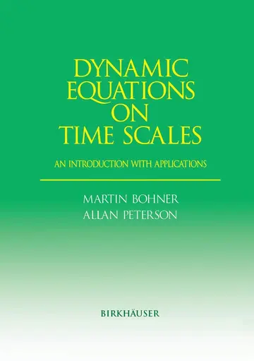 Cover of Dynamic Equations on Time Scales