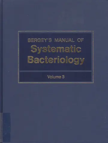 Cover of Bergey's Manual of Systematic Bacteriology
