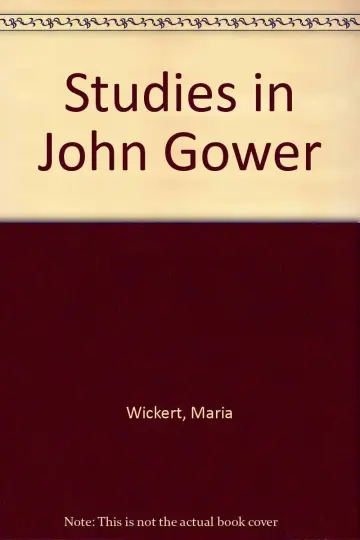 Cover of Studies in John Gower