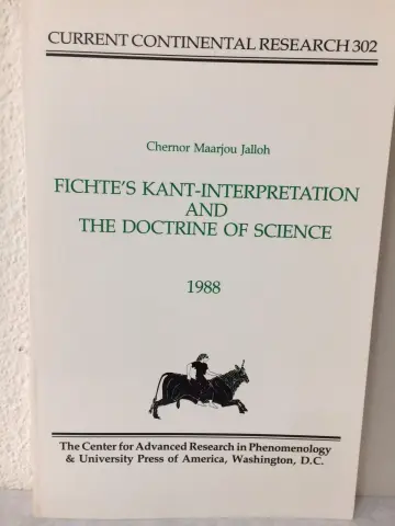 Cover of Fichtes's Kant