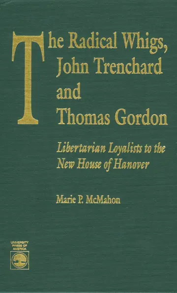 Cover of The Radical Whigs, John Trenchard and Thomas Gordon