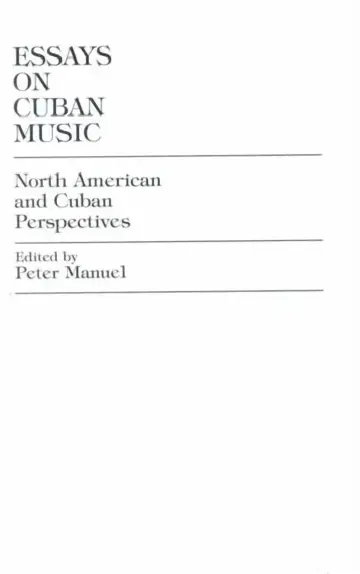 Cover of Essays on Cuban Music